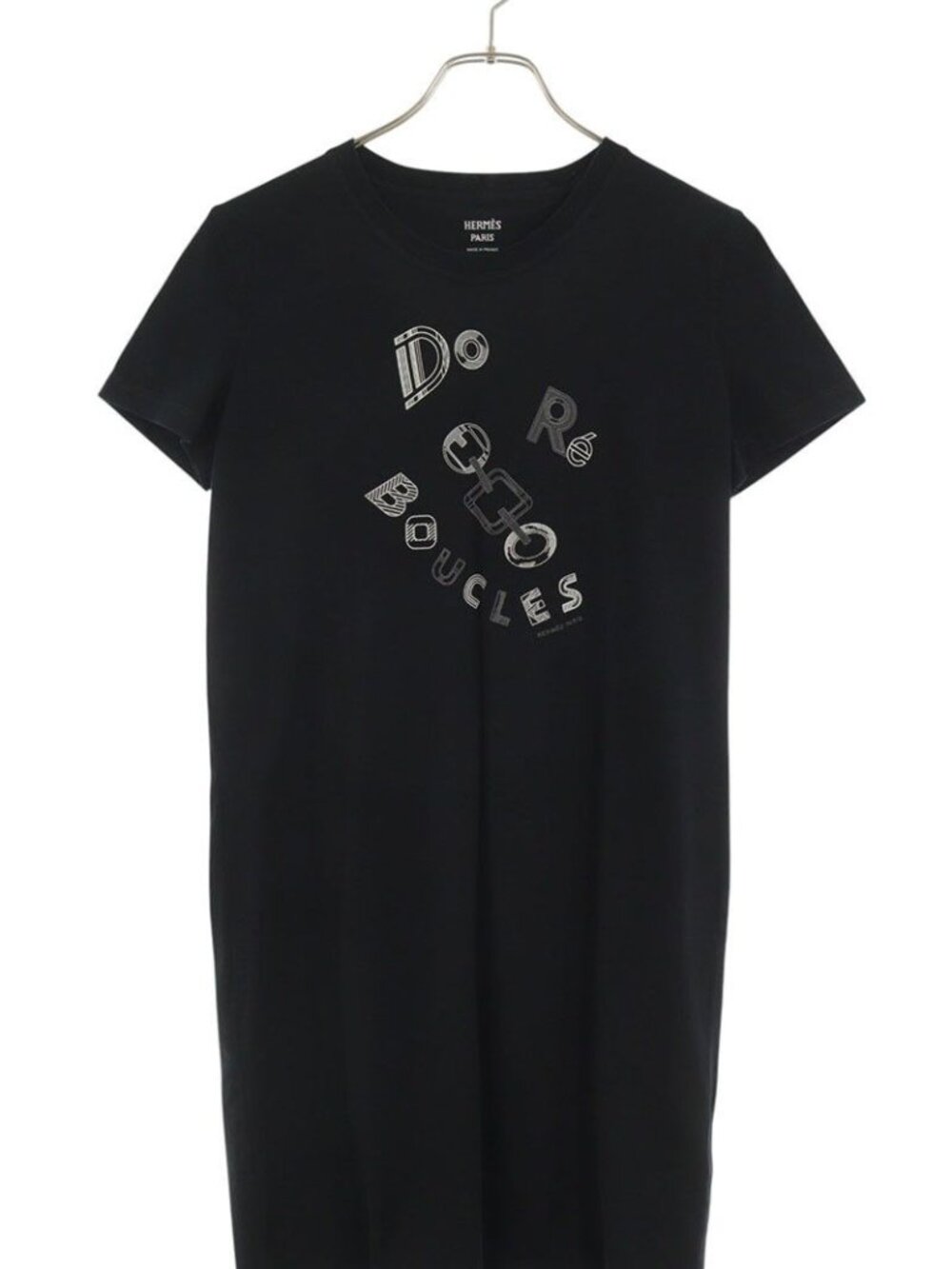 Hermes Print Short Sleeve Dress 36